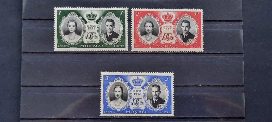 kraljevska poroka - Monako 1956 - Mi 561/568 - čiste (Rafl01)