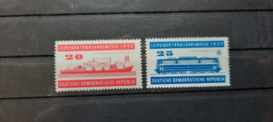 Leipzig, spomladanski sejem - DDR 1957 - Mi 559/560 - čiste (Rafl01)