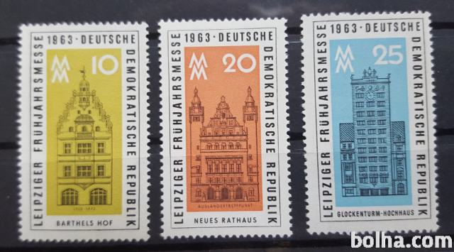Leipzig, spomladanski sejem - DDR 1963 - Mi 947/949 - čiste (Rafl01)