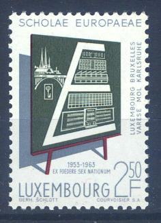 LUXEMBOURG,ŠOLA 1963, ČISTE ZNAMKE-DEAN 1953