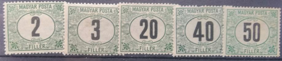 Madžarska 1920 celotna portovna serija