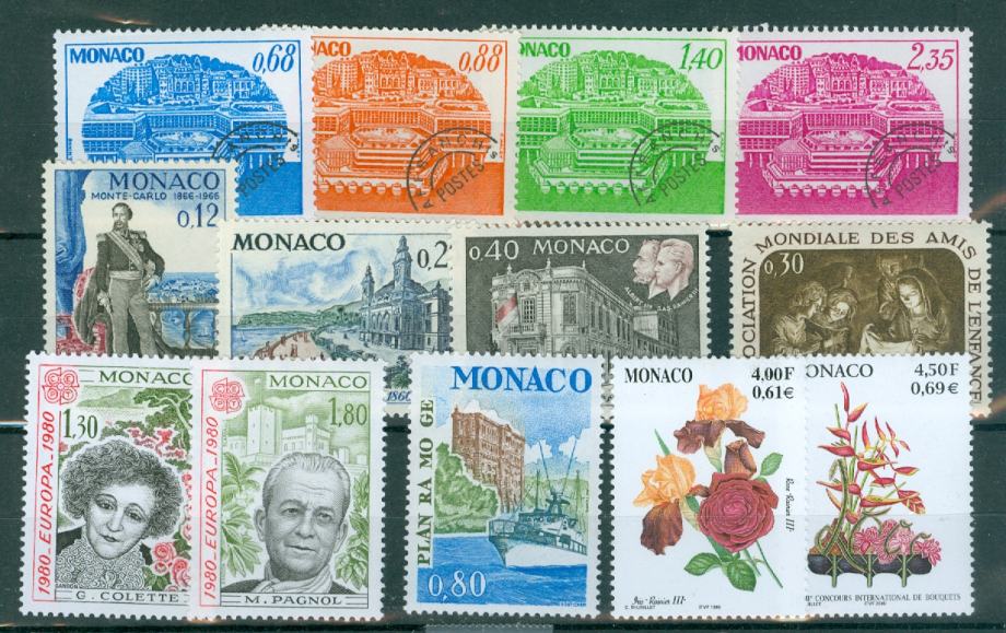 Monako 1966, 79, 80, 99 4 serije in 2 sam. znamki MNH**