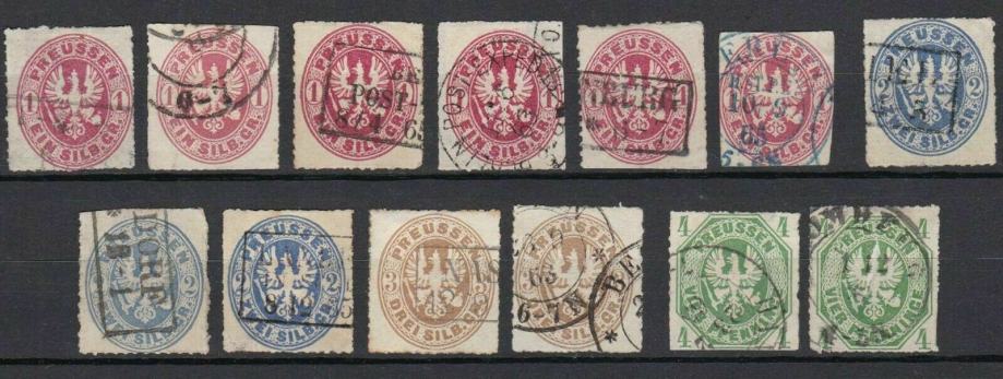 Nemčija Preussen - 1861 ☀ Michel Nr. 14 + 16/18 - 48 Euro