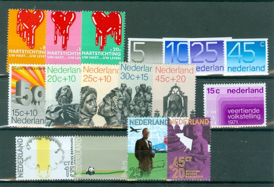 Nizozemska 1970, 71 4 serije, sam. znamka MNH**