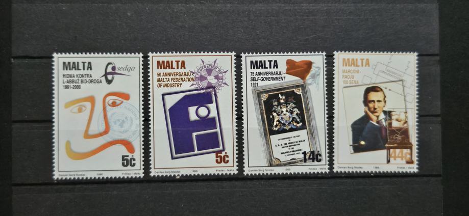 obletnice - Malta 1996 - Mi 985/988 - serija, čiste (Rafl01)