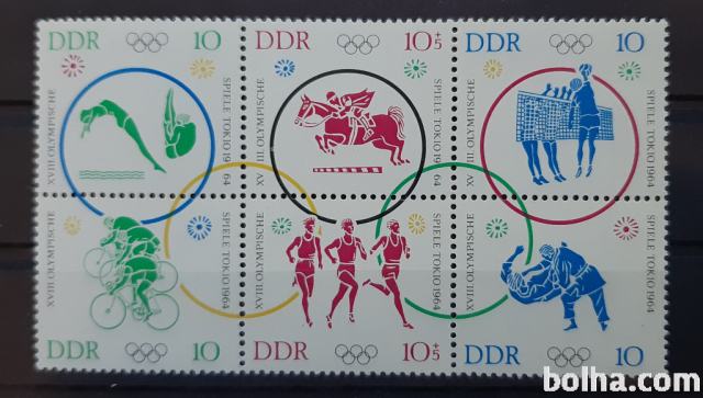 olimpijske igre - DDR 1964 - Mi 1039/1044 - serija, čiste (Rafl01)