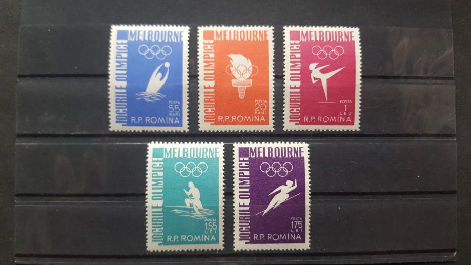 olimpijske igre - Romunija 1956 - Mi 1598/1602 -serija, čiste (Rafl01)