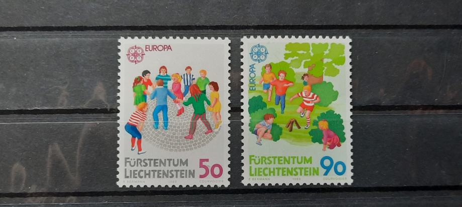 otroške igre - Liechtenstein 1989 - Mi 960/961 - čiste (Rafl01)