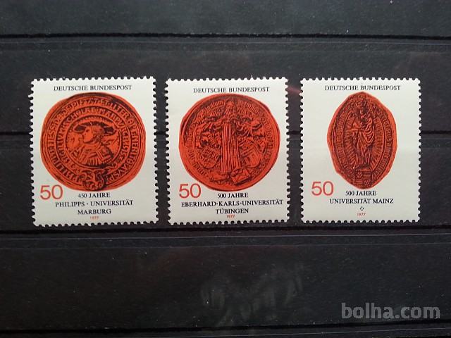 pečati, žigi - Nemčija 1977 - Mi 938, 939, 946 - čiste znamke (Rafl01)