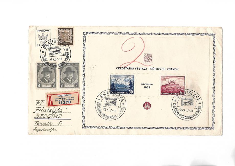 Potovana pisma iz filatelistične razstave 1937