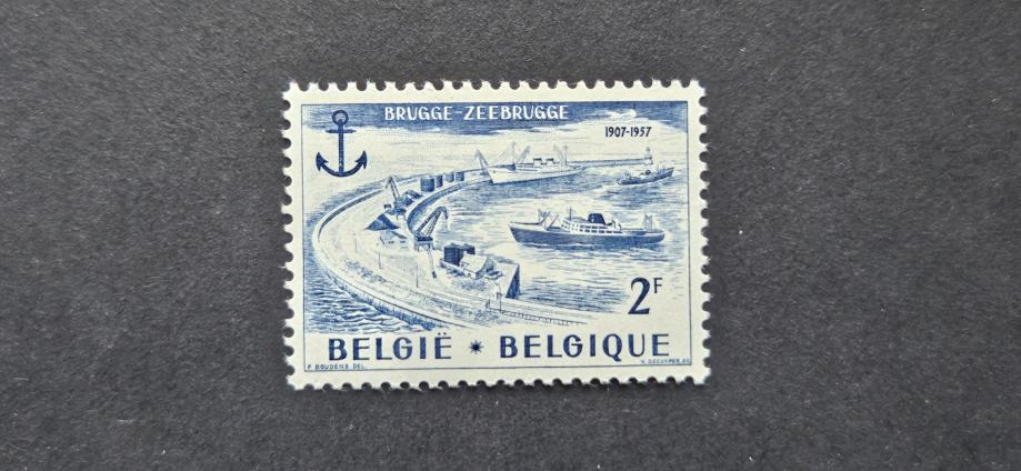 pristanišče Zeebrugge - Belgija 1957 - Mi 1064 - čista znamka (Rafl01)