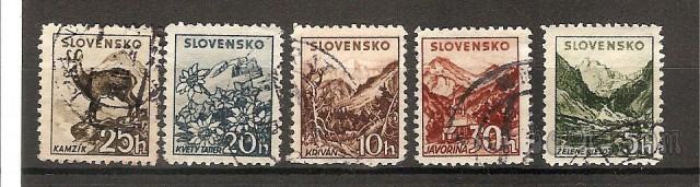 SLOVAŠKA - SLOVENSKO 1940 – CELOTNA SERIJA (FLORA, FAUNA, GORE, PLA...