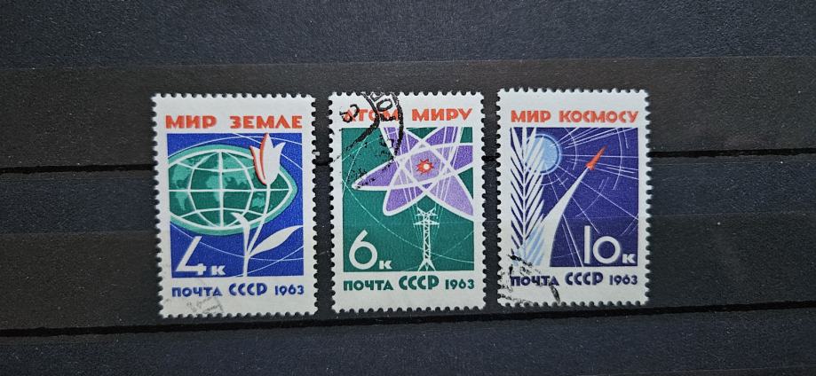 svet brez vojne - Rusija 1963 -Mi 2735/2737 -serija, žigosane (Rafl01)