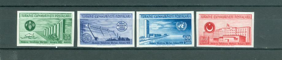 Turčija 1952 arhitektura serija MNH**