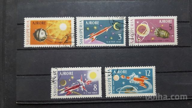 vesoljski program -Albanija 1963 -Mi 779/783-serija, žigosane (Rafl01)