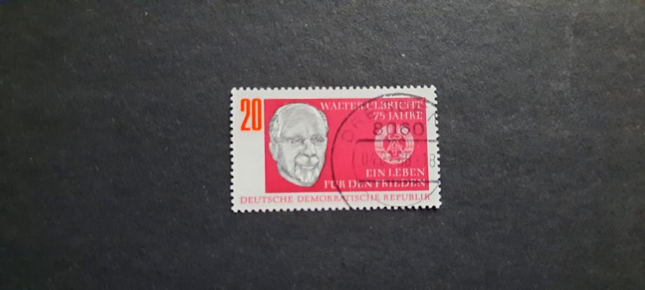 Walter Ulbricht - DDR 1968 - Mi 1383 - žigosana znamka (Rafl01)