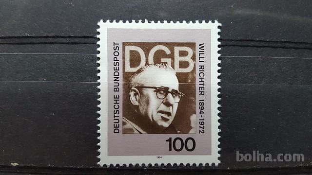 Willi Richter - Nemčija 1994 - Mi 1753 - čista znamka (Rafl01)
