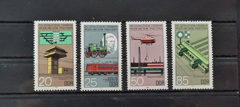 železnica - DDR 1985 - Mi 2968/2971 - serija, čiste (Rafl01)