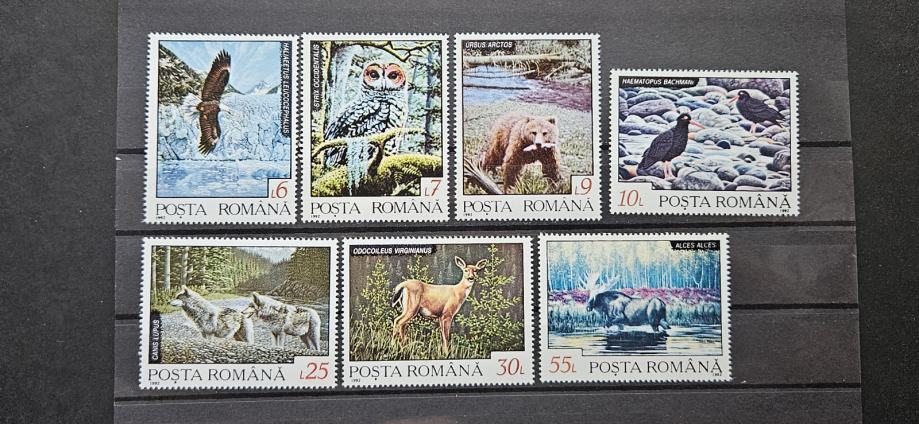živali - Romunija 1992 - Mi 4836/4842 - serija, čiste (Rafl01)