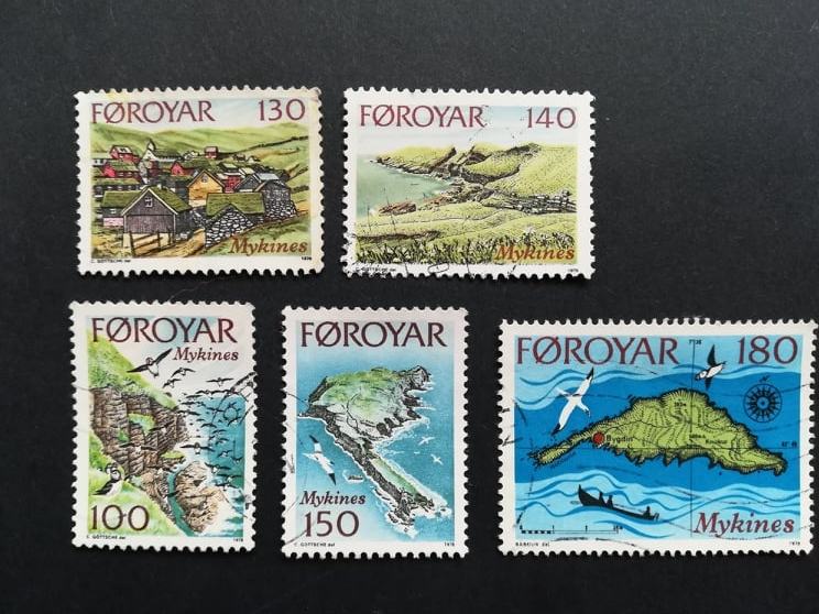 Znamke Ferski otoki - Føroyar 1978 - serija otok Mykines