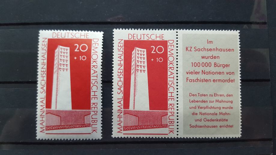 žrtve fašizma - DDR 1960 - Mi 783 a/b - 2x čista znamka (Rafl01)