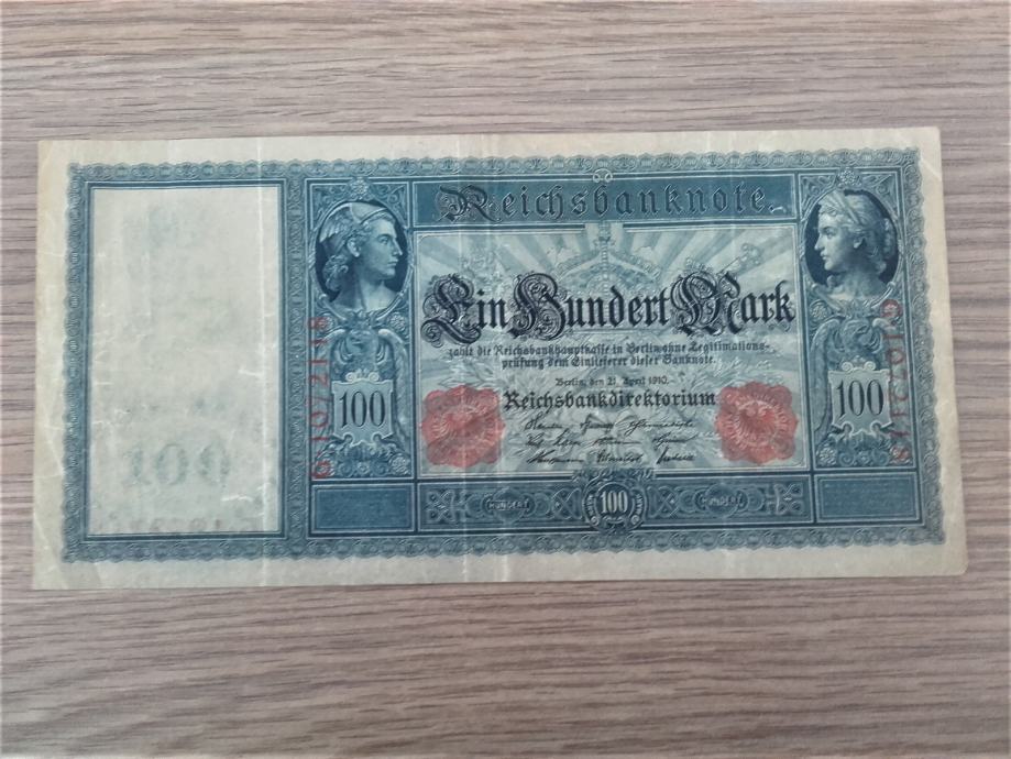 100 mark 1910 Nemčija