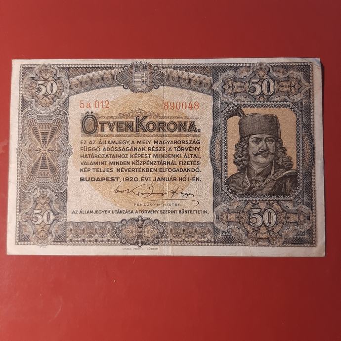 50 KORON 1920 - MADŽARSKA