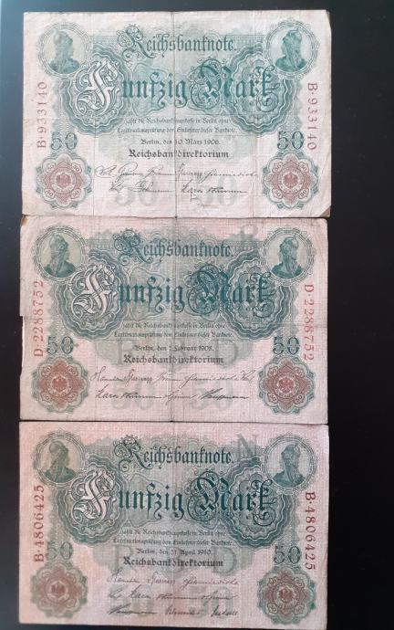 50 mark 1906,1908 in 1910