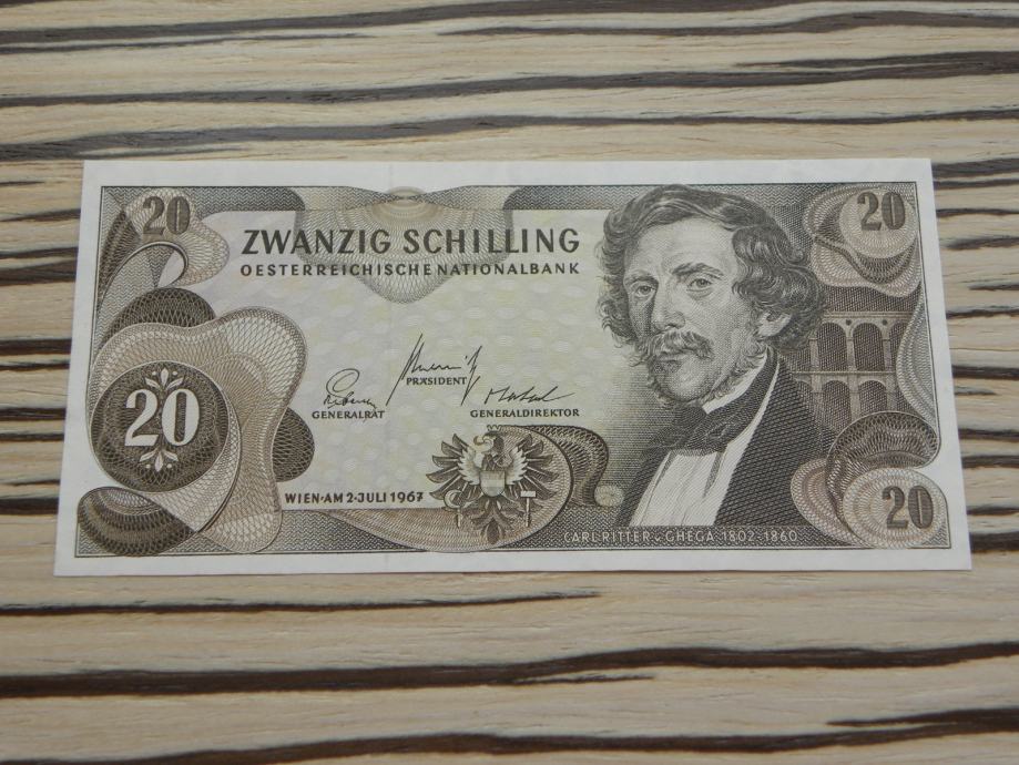 Avstrija 20 šilingov 1967 XF++