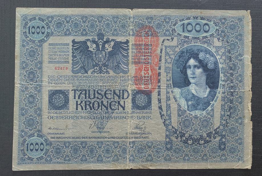 AVSTROOGRSKA  1000 KRONEN 1902