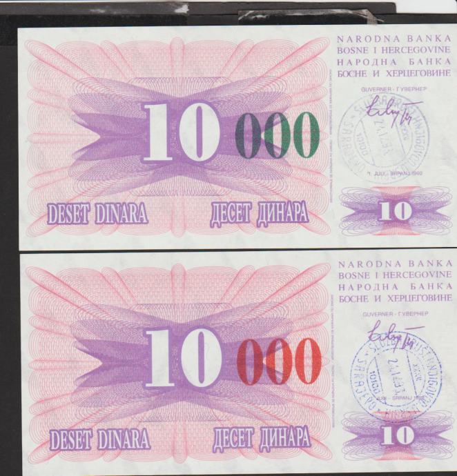 BANKOVEC 10000 DINARAPRETISK(BOSNA BIH)1993.UNC