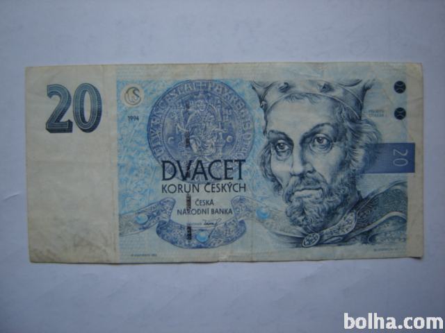 BANKOVEC 20 kron 1994 Češka