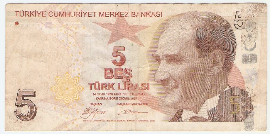 BANKOVEC 5 lir 2009 Turčija