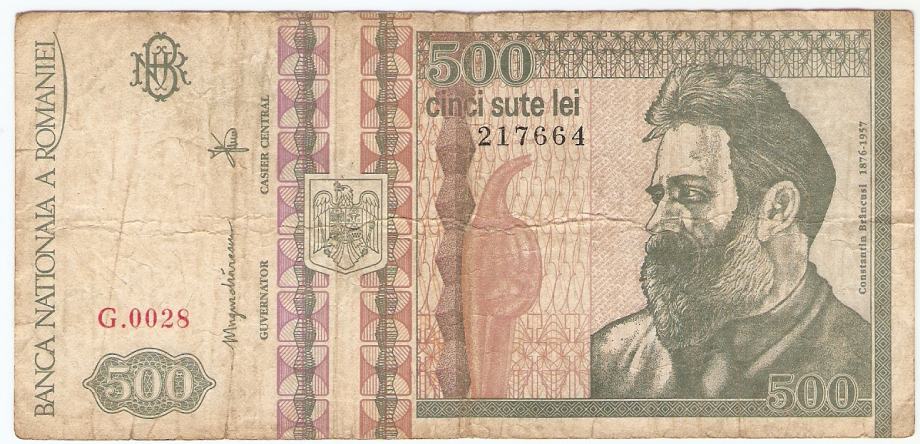 BANKOVEC 500 lei 1992 Romunija