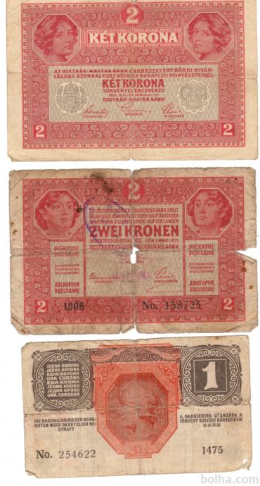 Bankovec Avstro-Ogrska Zwei kronen 1917