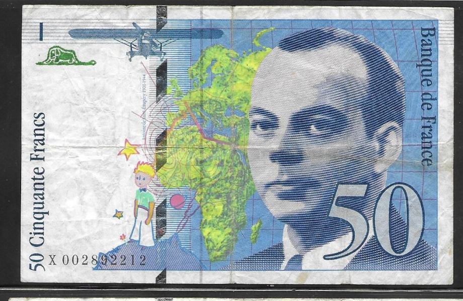 FRANCIJA 50 in 100 frankov zadnja serija pred udedbo evra - iz obtoka