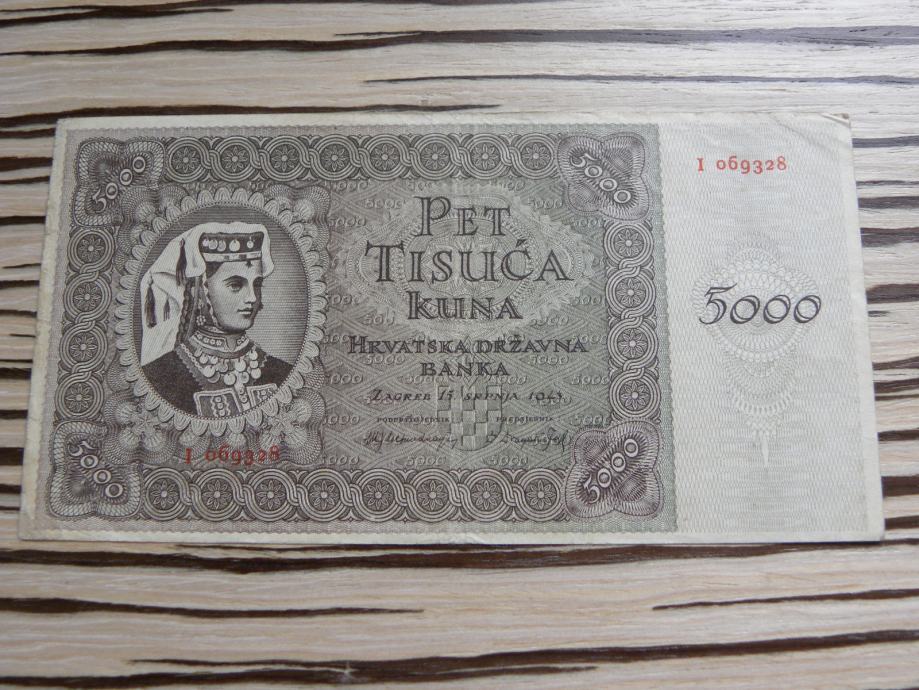 Hrvaška 5000 kun 1943