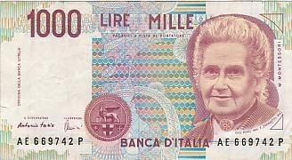 Italija 1000 LIR 1990 VF