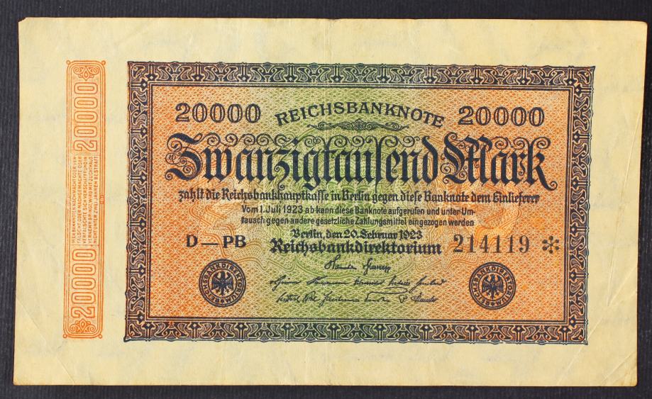 Nemčija 20000 mark 1923 - VF