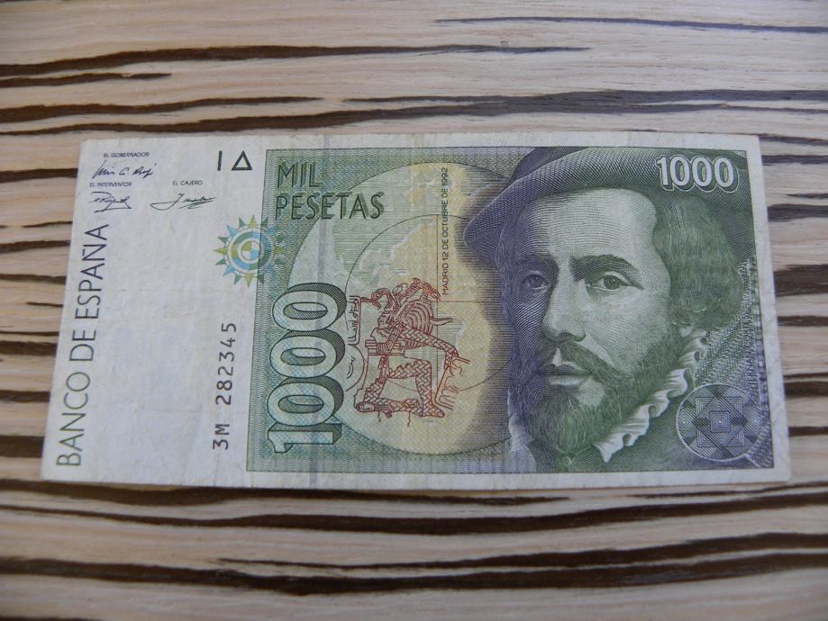 1.000 - 10.000 Pesetas Banknoten (Ausgabe 1992) – Hochwertige Reproduktion, Sammlerstück | Als Dekoration Oder Fürs Spiel