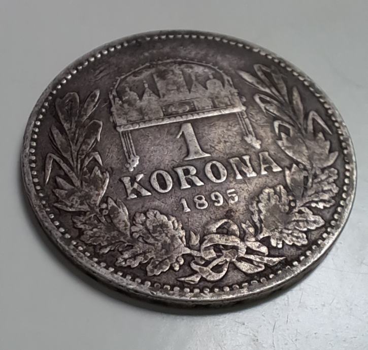 1 Korona 1895 Francis, Franz Joseph KB, Srebrnik, Srebro, Hungary