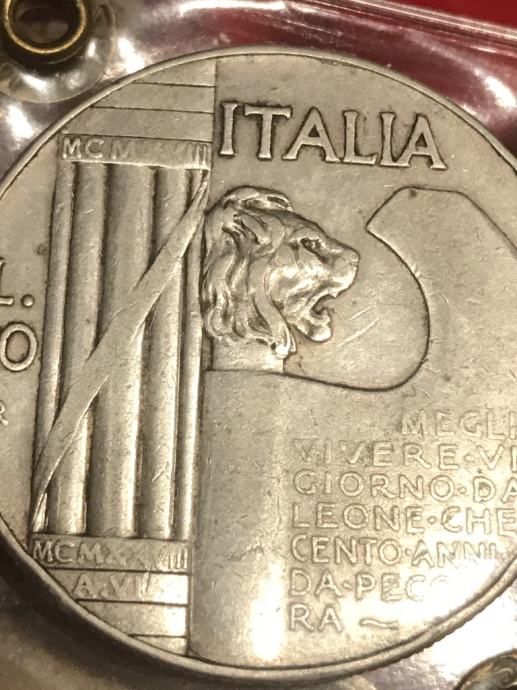 1928 20 lire srebrnik kraljevina Italija lir 1928 (otaku)