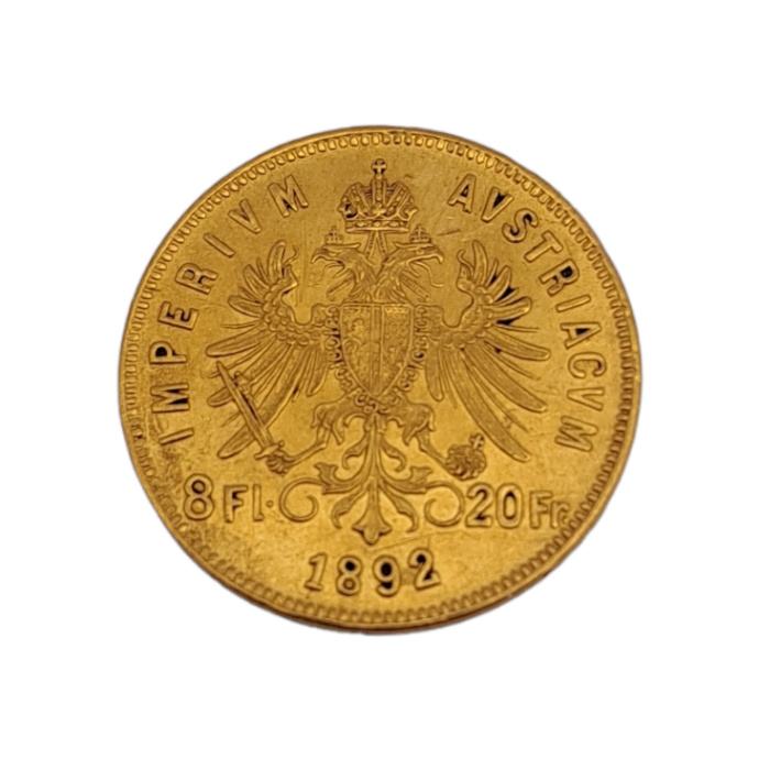 Zlatnik 20 Francs Franz Joseph I 21K 900/1000; masa= 6.45g