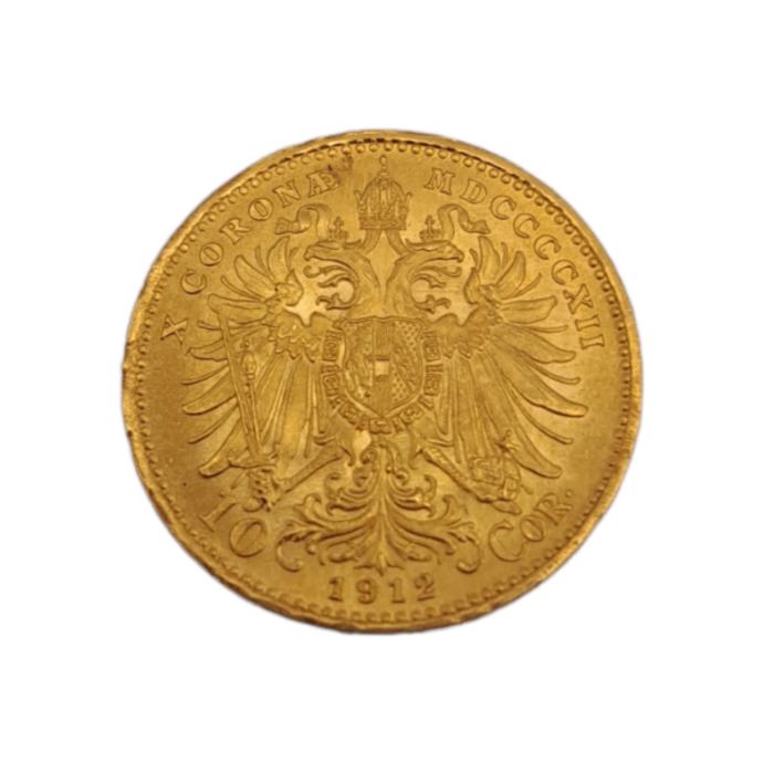 (4453) Zlatnik 10 Corona Franz Joseph I 21K 900/1000; masa=3,38g
