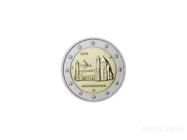 5 x 2 euro kovanci Nemčija 2014 set A, D, F, G, J