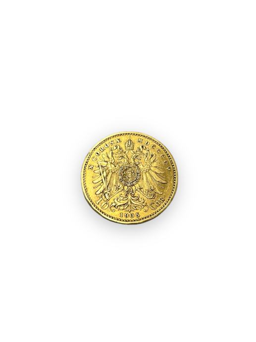 (6050) Zlatnik 10 Corona Franz Joseph I 21K 900/1000; masa=3.37g