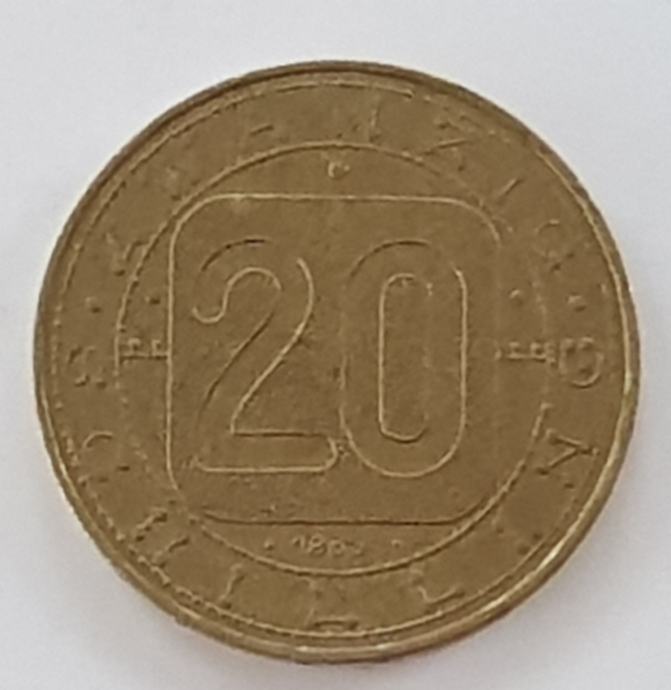 Avstrijski spominski kovanec 20šilingov