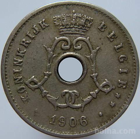 Belgija 5 Centimes 1906 VF