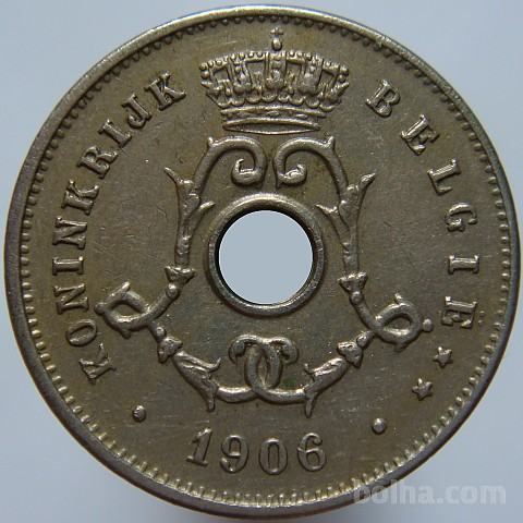 Belgija 5 Centimes 1906 XF