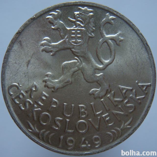 Češkoslovaška 100 Korun 1949 UNC - Srebro